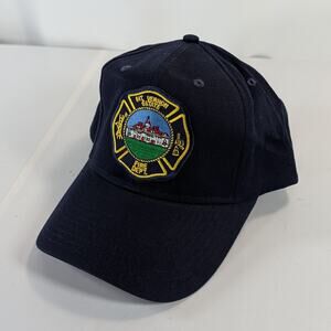 Mount Vernon Estate Fire Department Virginia Strapback Cap Hat Blue Otto